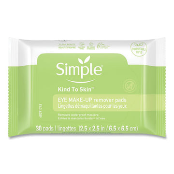 Simple® Eye And Skin Care, Eye Make-up Remover Pads, 30-pack, 6 Packs-carton freeshipping - TVN Wholesale